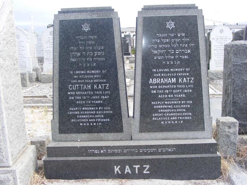 KATZ Abraham -1959 & Cuttah -1947