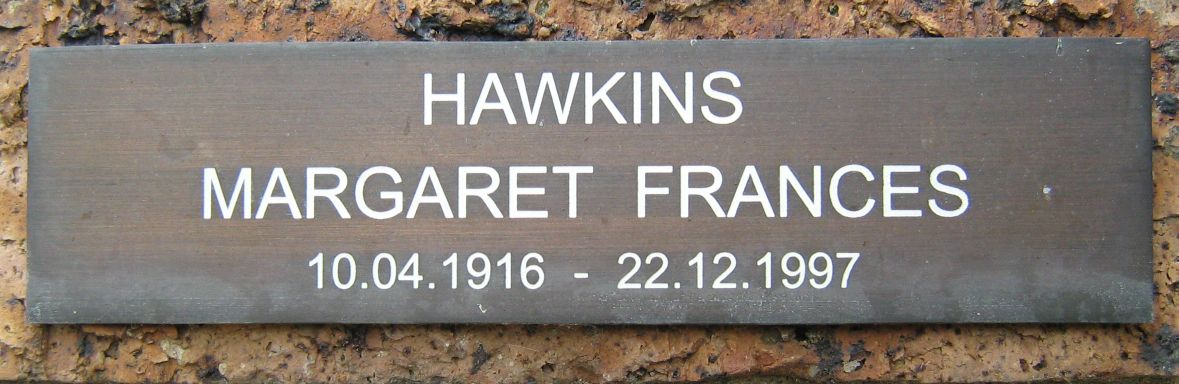 HAWKINS Margaret Frances 1916-1997