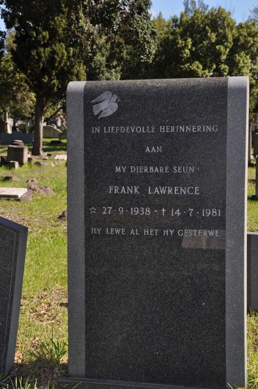 LAWRENCE Frank 1938-1981