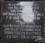 HASTINGS Arthur Leonard 1910-1981 & Thora Eileen 1921-1999