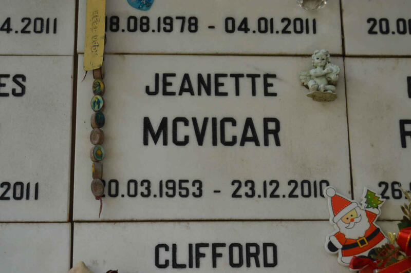 MCVICAR Jeanette 1953-2010