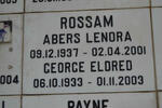 ROSSAM George Eldred 1933-2003 & Abers Lenora 1937-2001