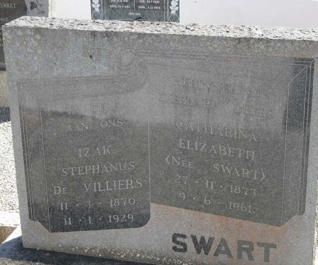 SWART Izak Stephanus De Villiers 1870-1929 & Catharina Elizabeth SWART 1873-1961
