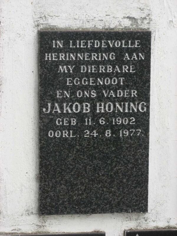 HONING Jakob 1902-1977