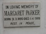 PARKER Margaret 1895-1989