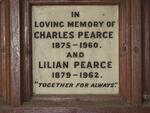 PEARCE Charles 1875-1960 & Lilian 1879-1962