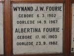 FOURIE Wynand J.W. 1902-1967 & Albertina 1903-1982