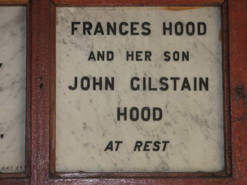 HOOD Frances :: HOOD John Gilstain
