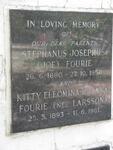 FOURIE Stephanus Josephus 1880-1958 & Kitty Eleomina Urbana LARSSON 1893-1961