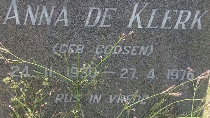 KLERK Anna, de nee GOOSEN 1930-1976