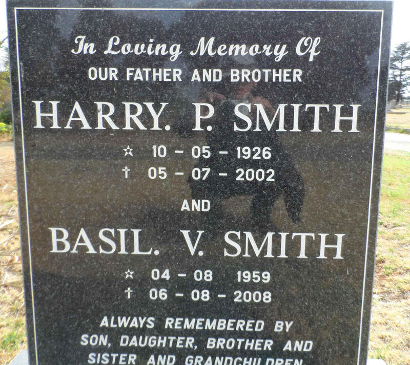 SMITH Harry P. 1926-2002 :: SMITH Basil V. 1959-2008