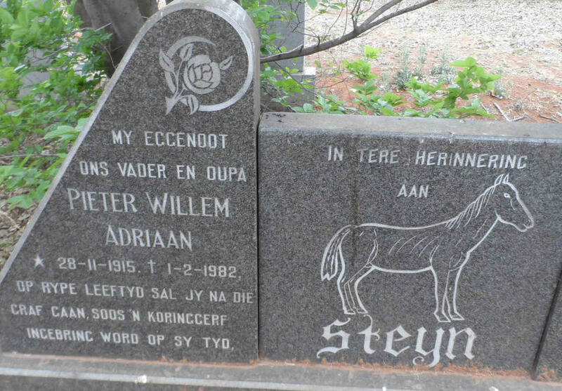STEYN Pieter Willem Adriaan 1915-1982