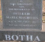 BOTHA Heiletje Maria Magritha 1922-2001