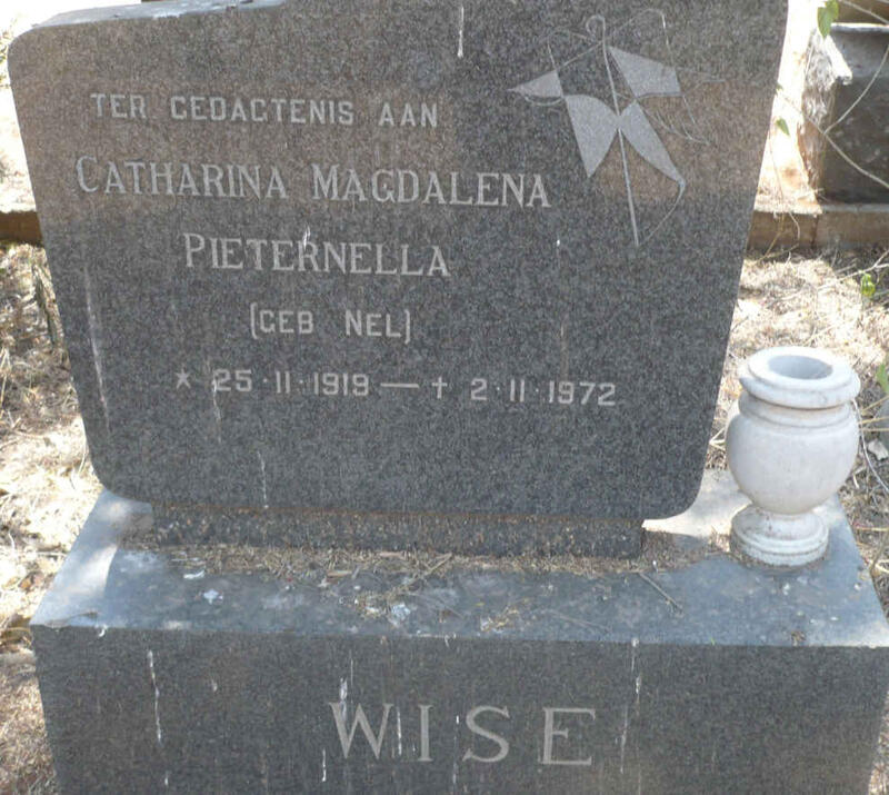 WISE Catharina Magdalena Pieternella nee NEL 1919-1972