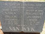 WYK Schalk Willem Jacobus, van 1910-1968 & Magdalena Jacoba Maria 1910-1987