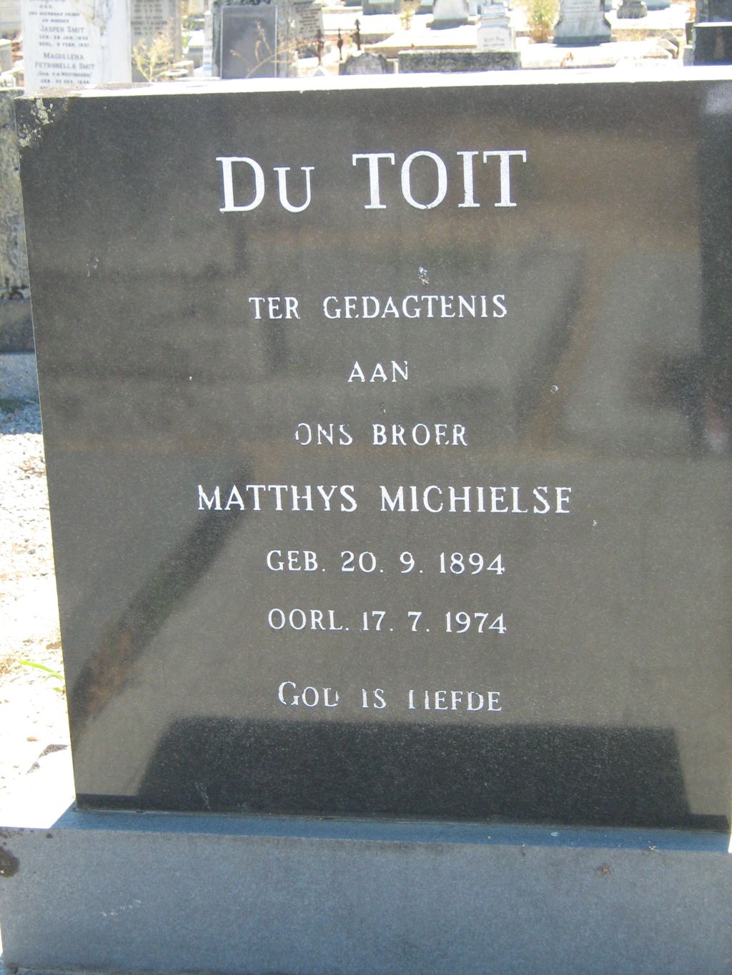 TOIT Matthys Michielse, du 1894-1974