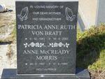 MORRIS Anne, McCREADY 1907-1983 :: VON BRATT Patricia Anne Ruth 1941-2007