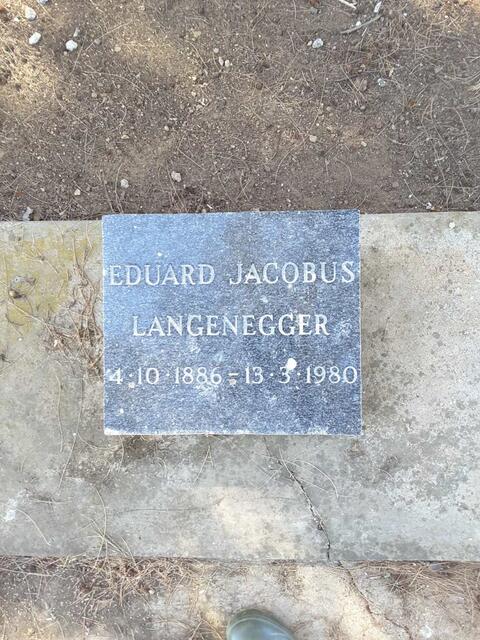 LANGENEGGER Eduard Jacobus 1886-1980