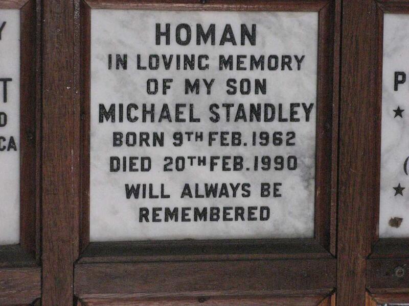 HOMAN Michael Standley 1962-1990