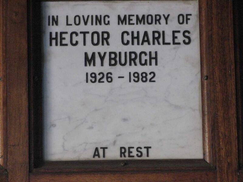 MYBURGH Hector Charles 1926-1982