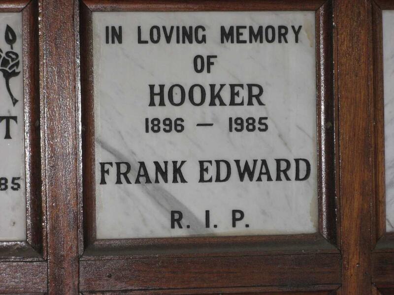 HOOKER Frank Edward 1896-1985