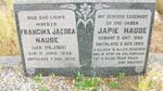NAUDE Japie 1883-1963 & Francina Jacoba VILJOEN 1894-1972