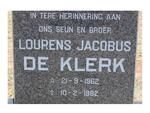 KLERK Lourens Jacobus, de 1962-1982