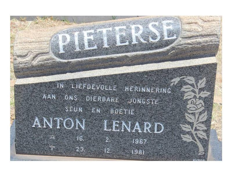 PIETERSE Anton Lenard 1967-1981