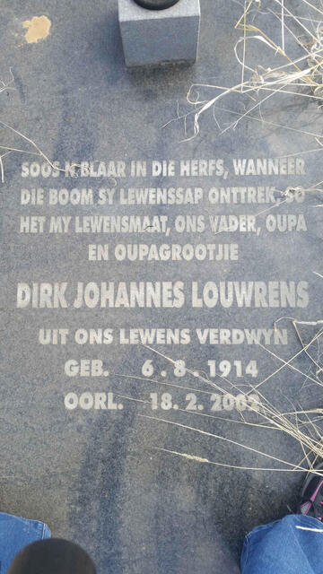 LOUWRENS Dirk Johannes 1914-2002