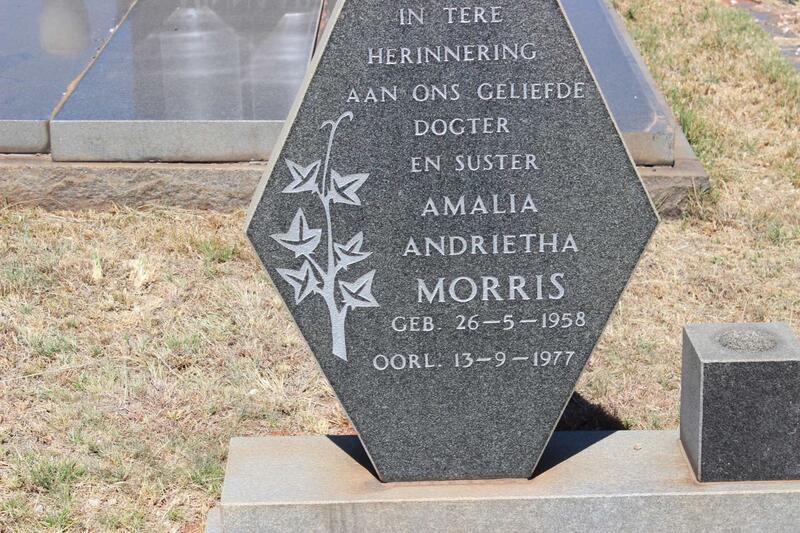 MORRIS Amalia Andrietha 1958-1977