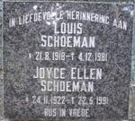 SCHOEMAN Louis 1918-1981 & Joyce Ellen 1922-1991