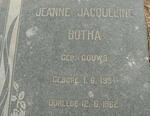 BOTHA Jeanne Jacqueline nee GOUWS 1934-1962