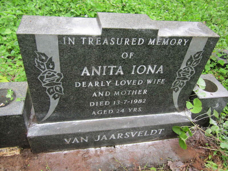 JAARSVELDT Anita Iona, van -1982