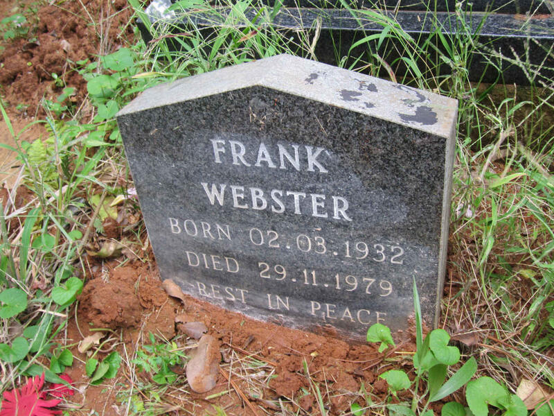 WEBSTER Frank 1932-1979