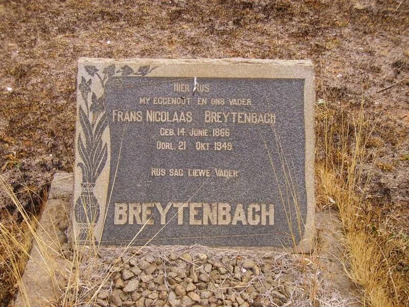 BREYTENBACH Frans Nicolaas 1866-1949