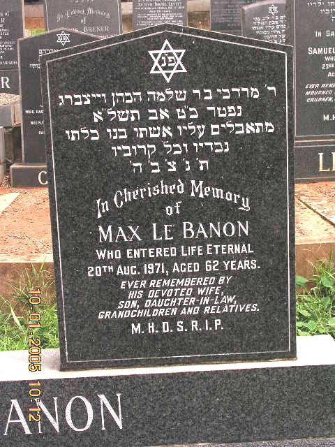 BANON Max, le -1971