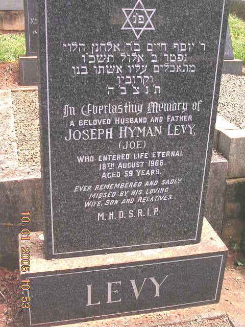 LEVY Joseph Hyman -1966