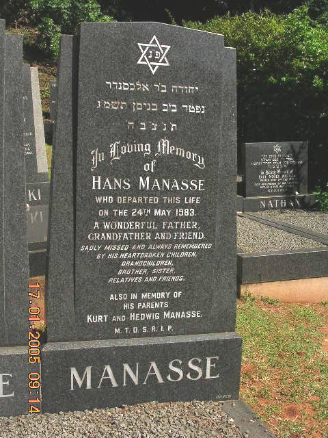 MANASSE Hans -1983