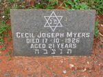 MYERS Cecil Joseph -1926