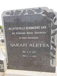 HARTMAN Sarah Aletta nee VENTER 1907-2003
