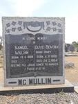 McMULLIN Samuel William 1888- & Olive Beatrix RABY 1899-1964