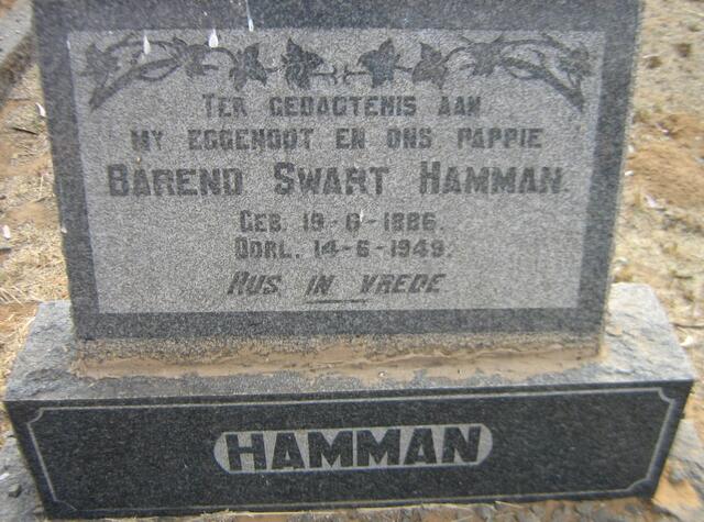 HAMMAN Barend Swart 1886-1949