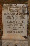 GROENEWALD Michiel A.P. 1859-1939 & Elizabeth J. VAN DYK 1870-1935