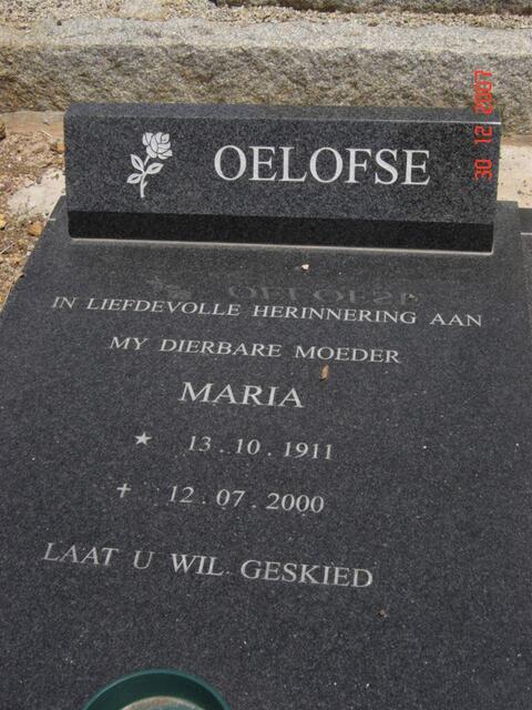OELOFSE Maria 1911-2000