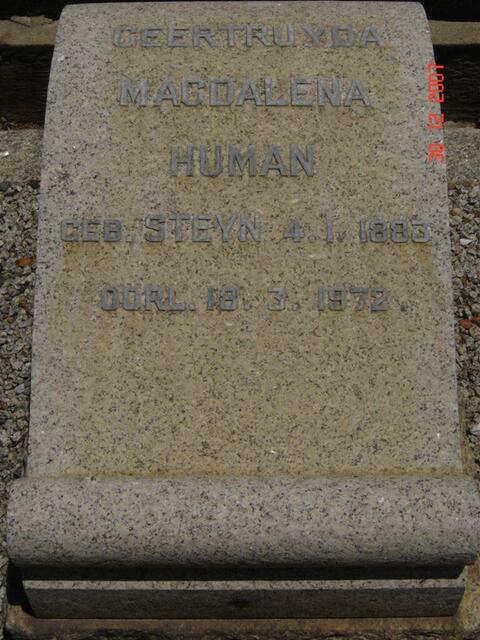 HUMAN Geertruyda Magdalena nee STEYN 1883-1972