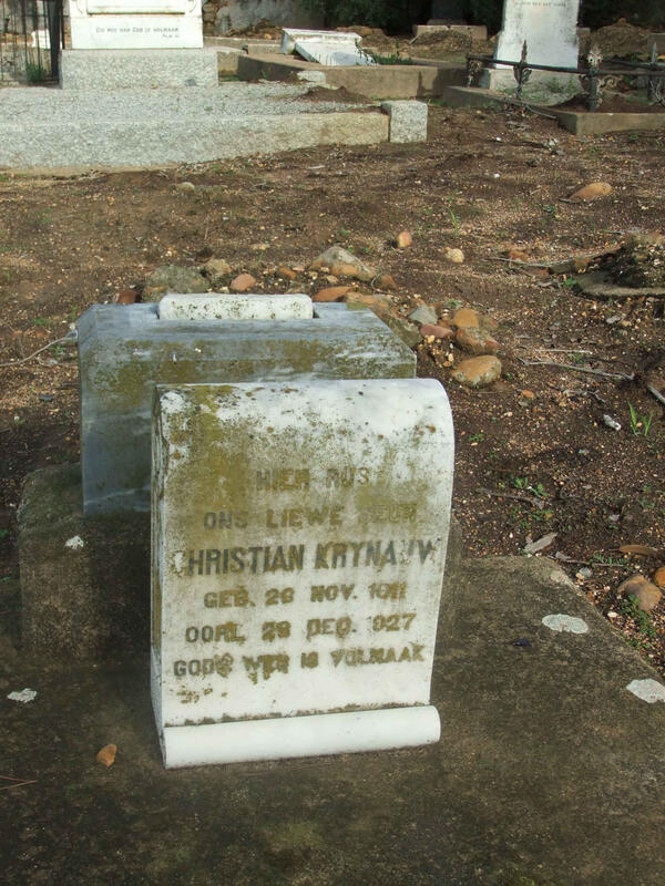 KRYNAUW Christian 1911-1927