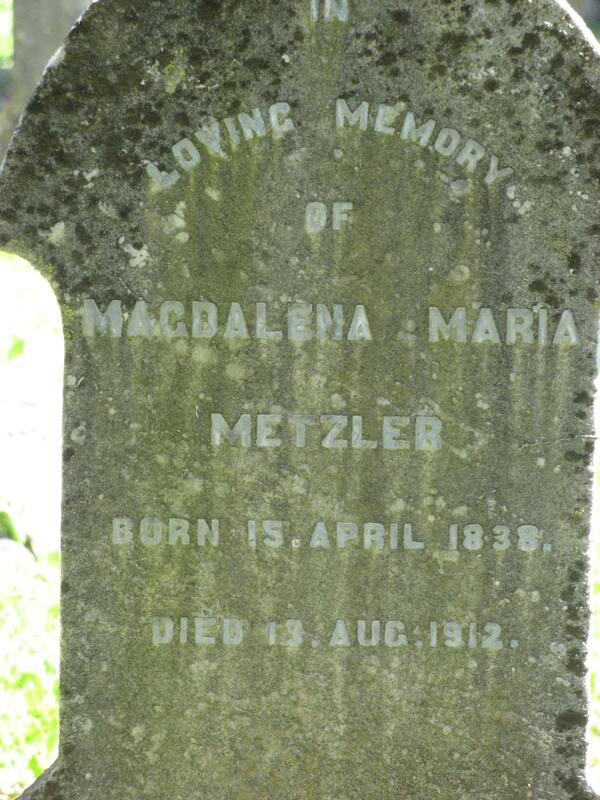METZLER Magdalena Maria 1838-1912