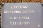 LATEGAN Wilhelmina Jacoba 1924-1991
