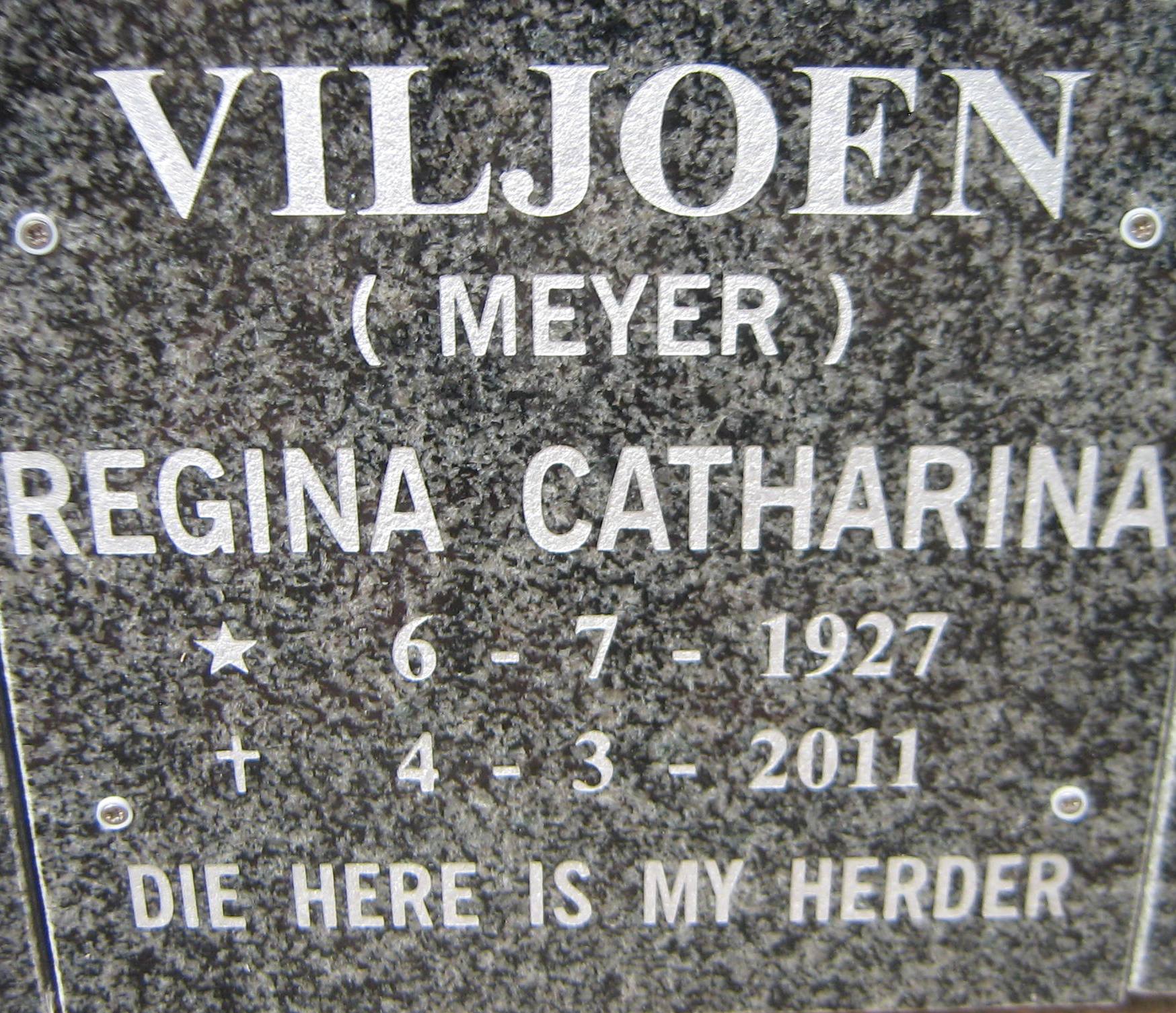 VILJOEN Regina Catharina nee MEYER 1927-2011