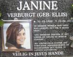 VERBURGT Janine nee ELLIS 1980-2014